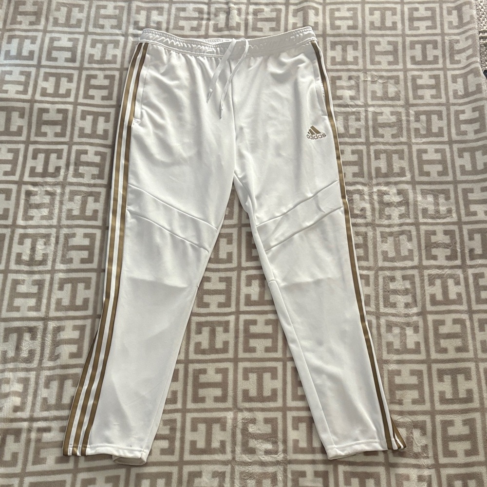 Adidas Womens White Track Suit Bottoms Sweatpants